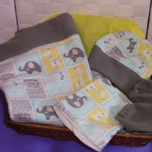 Elephant Motif, baby basket gift set.
